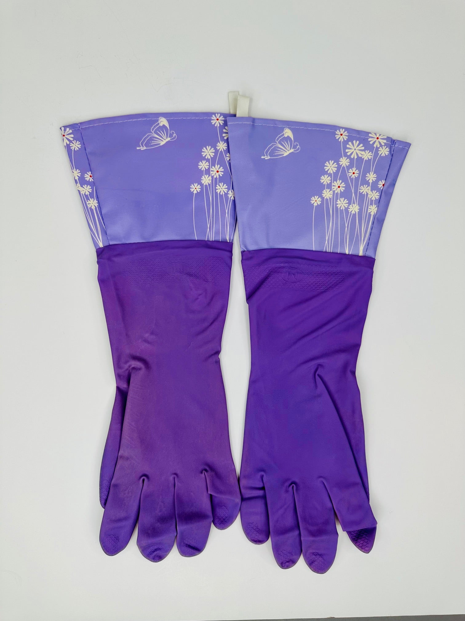 Natural Rubber Latex Cleaning Gloves Purple (2 Pair Set)