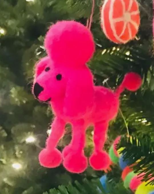 Handmade Felt Biodegradable Poodle Ornament