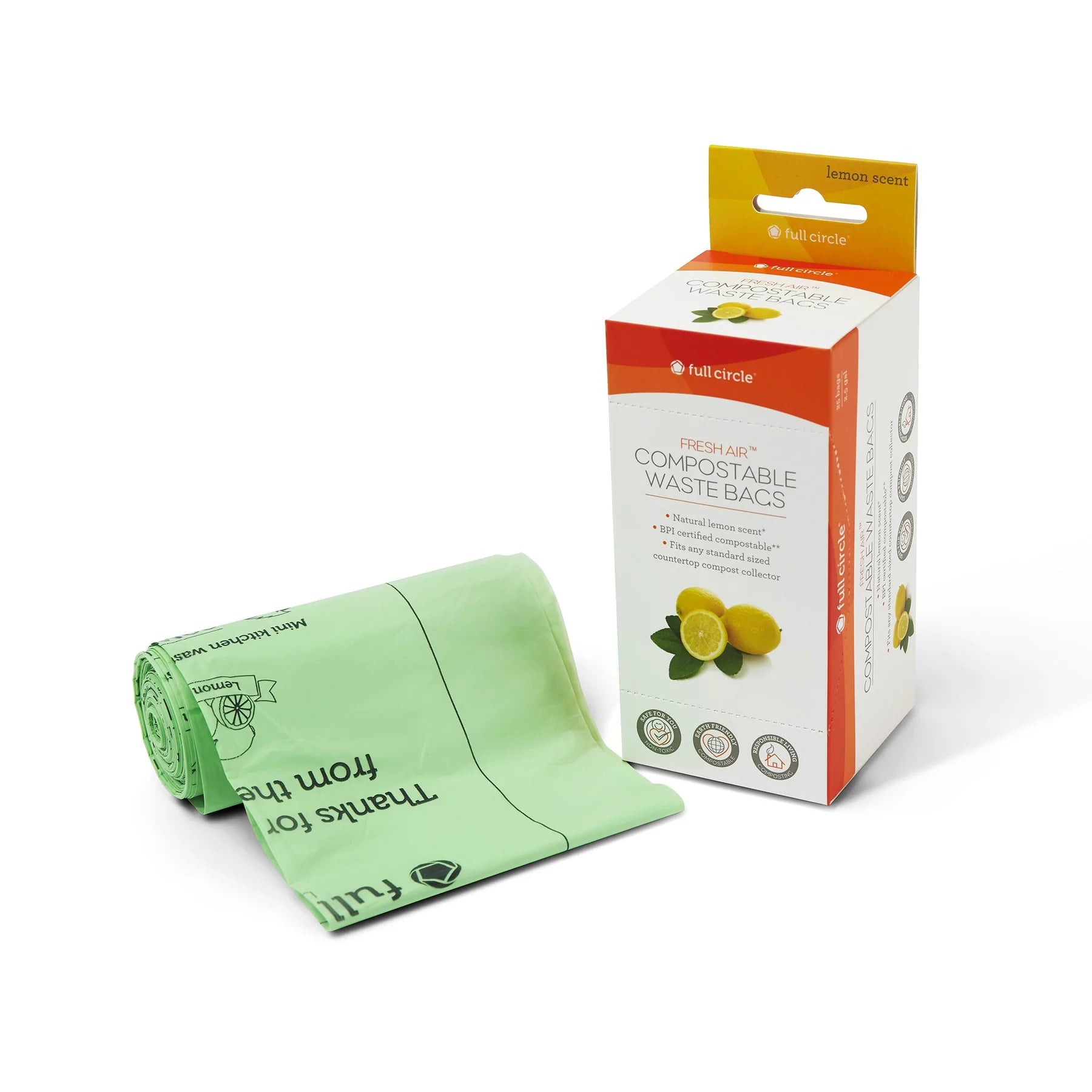 Fresh Air Compostable Waste Bags Lemon Scented