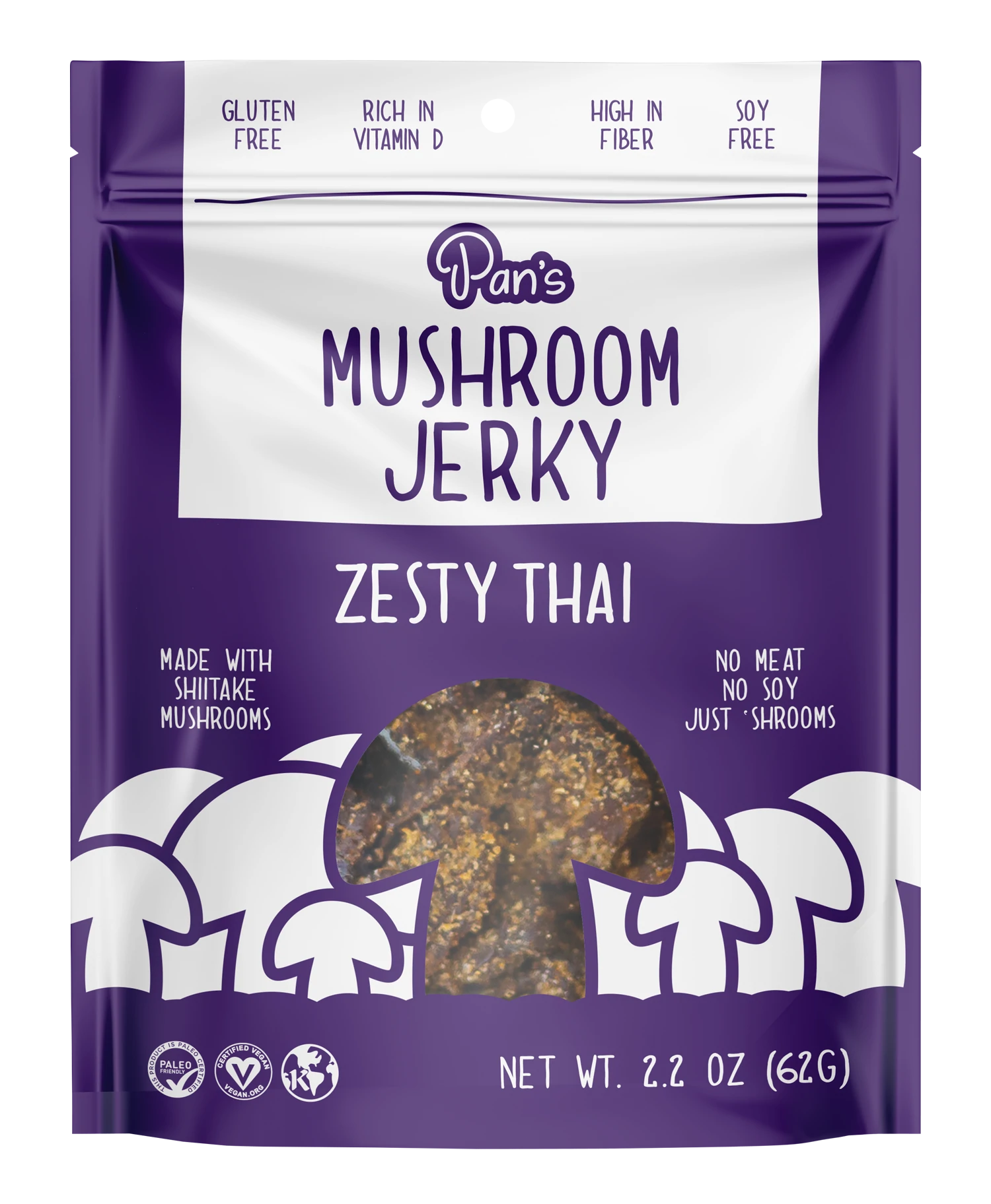 Mushroom Jerky Zesty Thai Single Pack